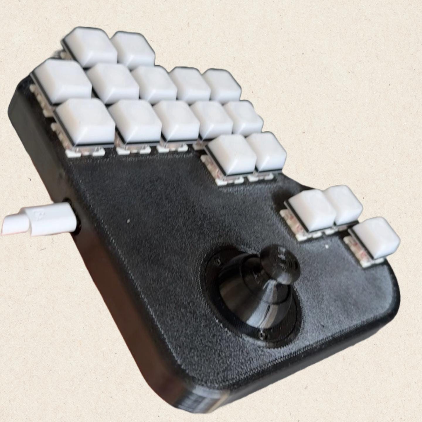 Keyboard with Joystick in Palm