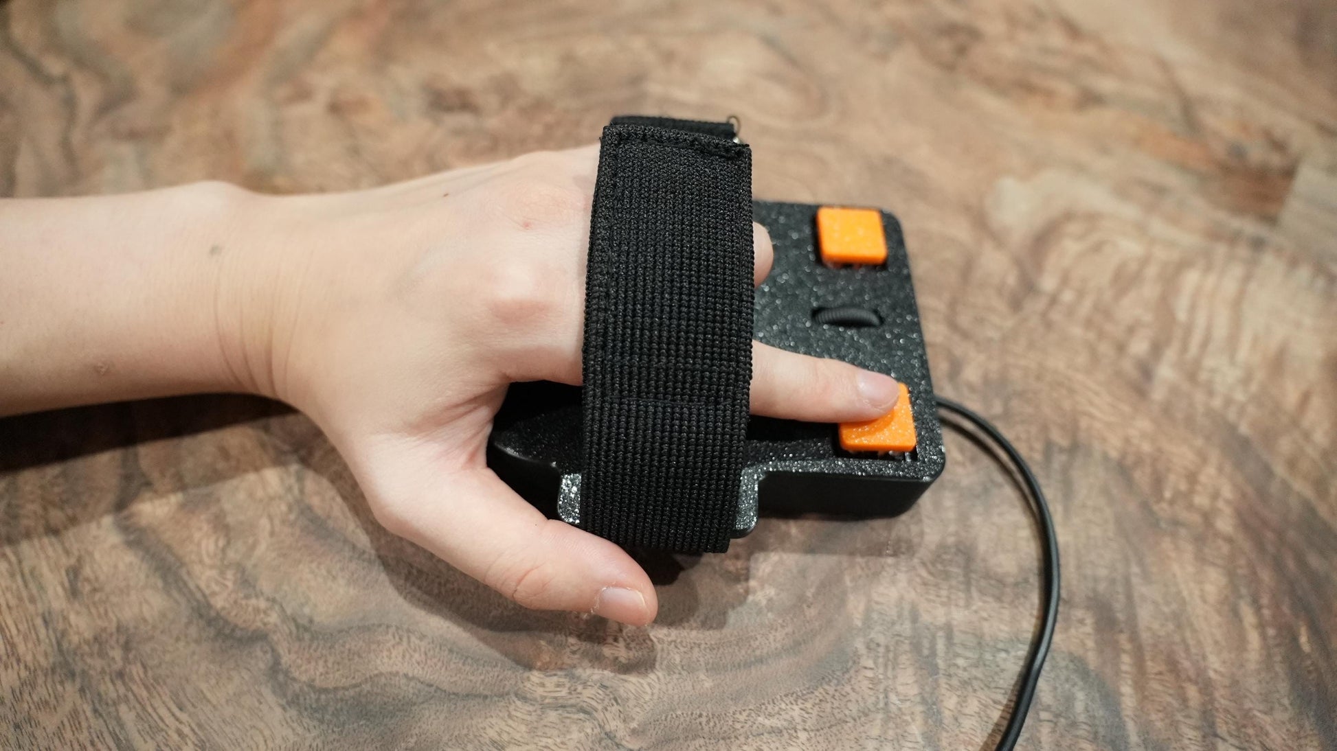 Assistive Mouse with Adjustable Band for Accessibility, Retro Action Switch, 2 Button Scroll Wheel, Limited Hand Mobility, Custom, Disabled