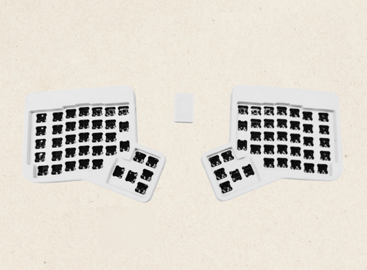 • 2.4G Wireless Split Design – Truly cable-free between keyboard halves
• Hot-Swappable PCB – Easily swap mechanical switches, no soldering needed
• VIA & Vial Compatible – Fully programmable layout with advanced Vial support
• 3D Printed Case – Default PLA; custom materials available upon request
• No RGB / No Backlight – Power-saving minimalist build
• Power-Efficient Batteries – Dual 1200mAh batteries; lasts for months per charge

⚙️ Vial Features: Full QMK settings support N-key rollover anti-ghosting
 