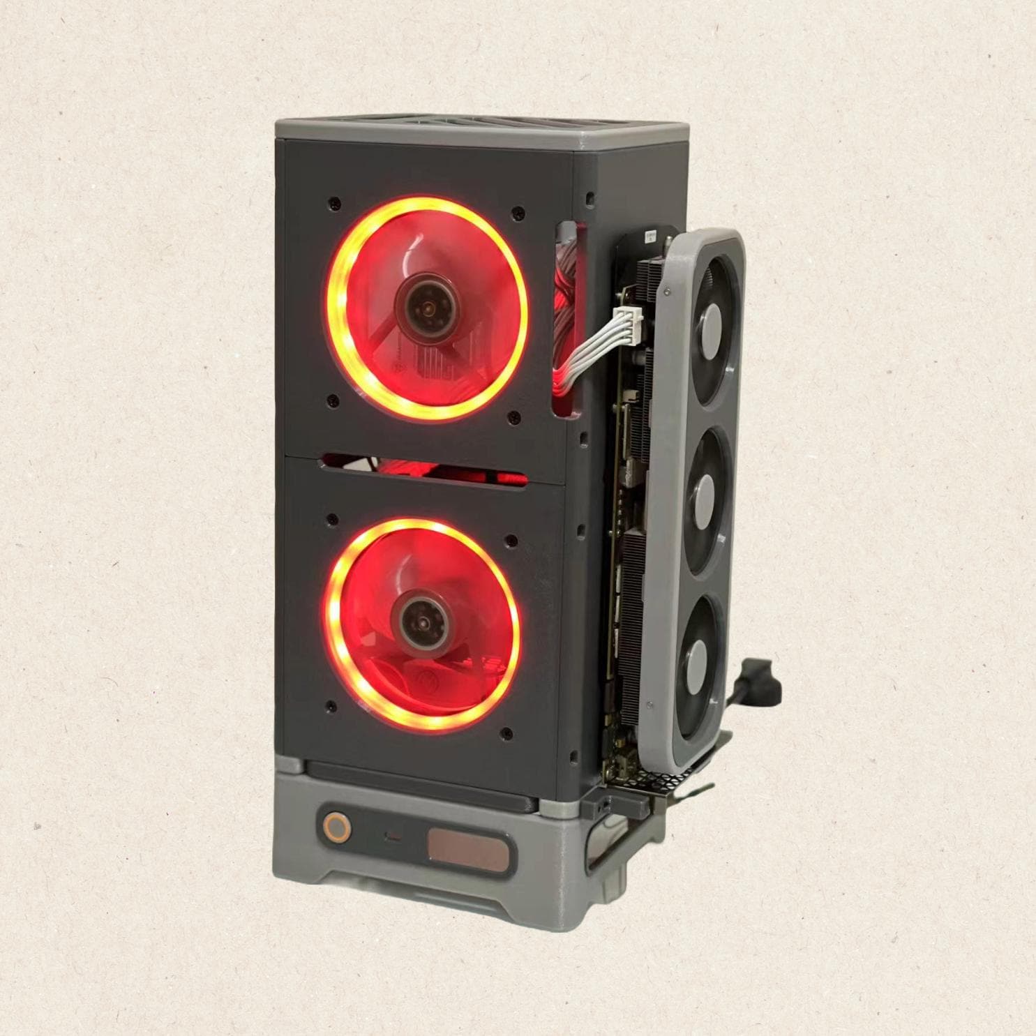 Category: Computer Case | Type: Desktop | Cooling Method: Air Cooling&nbsp;

[Motherboard Compatibility]: ITX motherboards

[Power Supply Compatibility]: both SFX, SFXL, and standard size ATX power supply (5.5 inch / 14cm) with an adapter included.


[Graphics Card]: Supports dual slots and triple slots

[Hard Disk]: Support NVMe M.2 SSD; Does not support 2.5-inch hard disk or 3.5-inch hard disk

[CPU Cooler]: Height limit of 5.1 inch / 13 cm

[Material]: PETG (high strength, heat resistant).