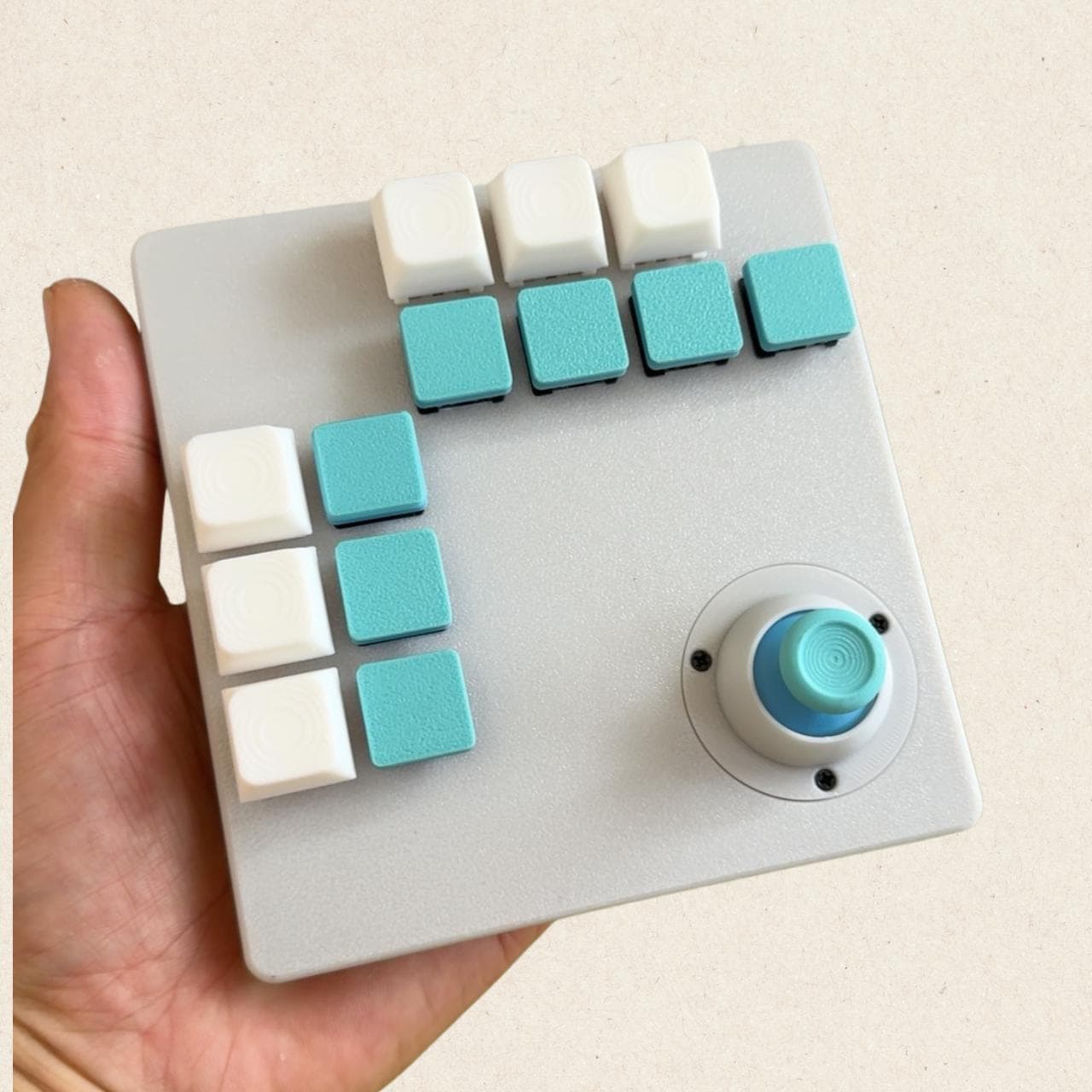 Keyboard with Joystick in Palm Wired Gaming, Custom One Handed, Ergonomic, custom Keys, Gamer Gift, Accessible, Assistive Device Mouse