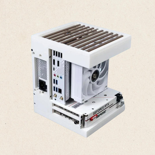 Category: Computer Case | Type: Desktop | Cooling Method: Air Cooling&nbsp;

[Case Dimension]: 9.45 * 7.9 * 7.5 inch / 240 * 200 * 190 mm

[Motherboard]: ITX (6.7 x 6.7 inches or 6.7 x 7.5 inches / 17 x 17 cm or 17 x 19 cm)

[Power Supply compatibility]: SFX power supply (4.9 x 3.9 x 2.5 inches / 125 x 100 x 63mm, height can be 2.5 / 2.6 inches or 64 / 65mm)

[Graphics card]: There are only 2 GPU slots Hard disk position There is a position on the top to install two 3.1 inch / 8 cm cooling fans, or two 2.5 