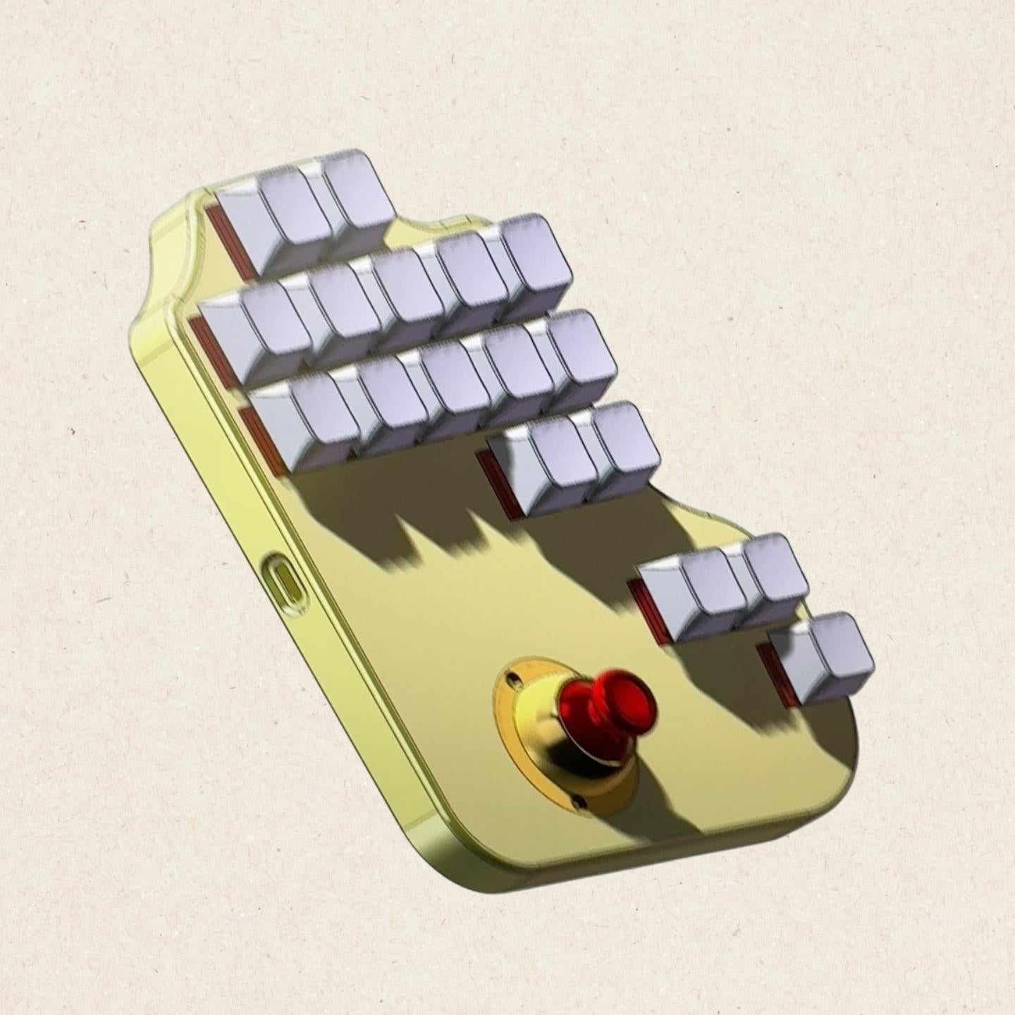 Keyboard with Joystick in Palm