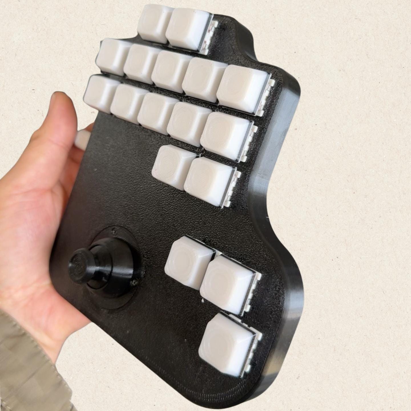 Keyboard with Joystick in Palm