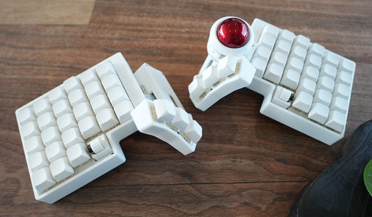 Trackball Keyboard with Adjustable Tenting