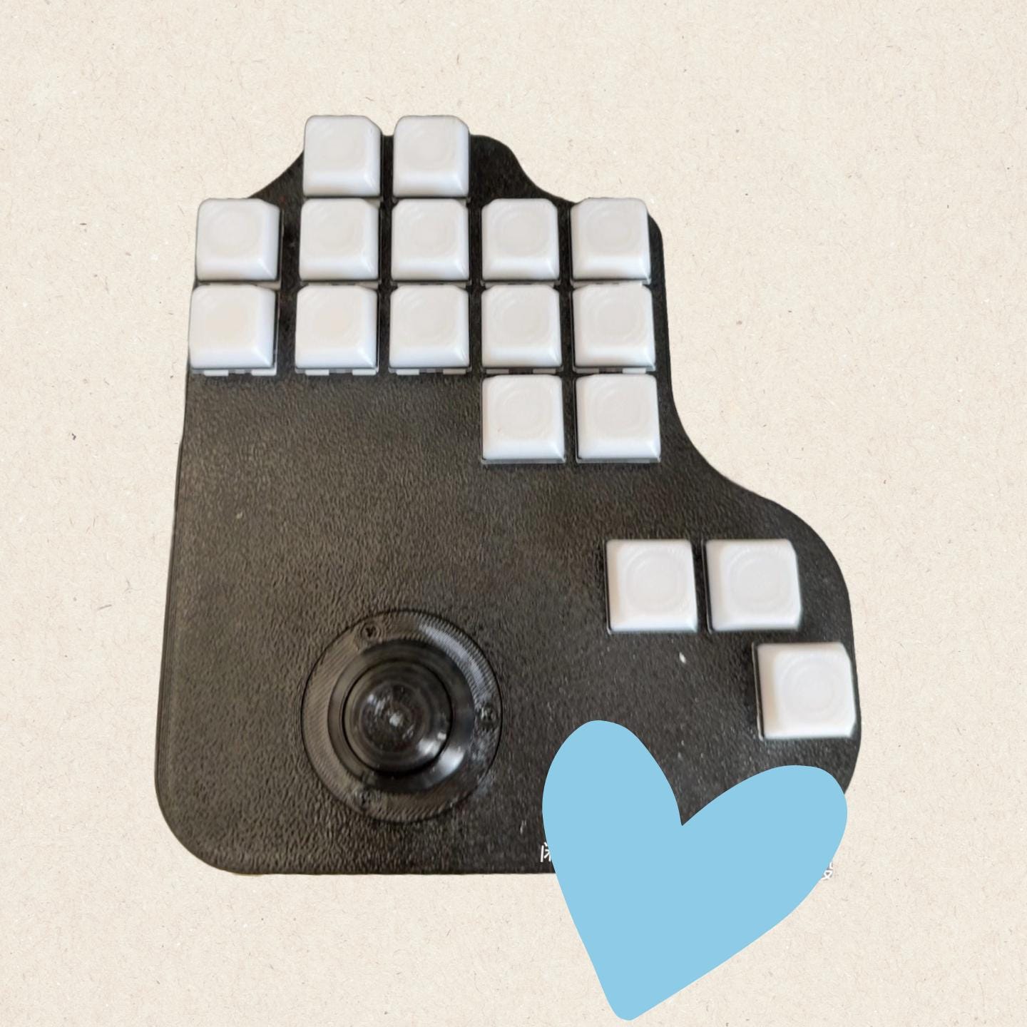 Keyboard with Joystick in Palm